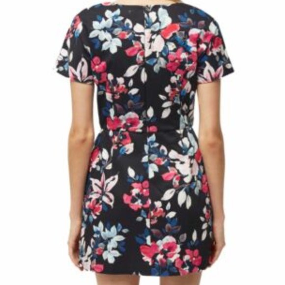 French Connection Fitted Floral Mini Dress 4 Small - Picture 3 of 13